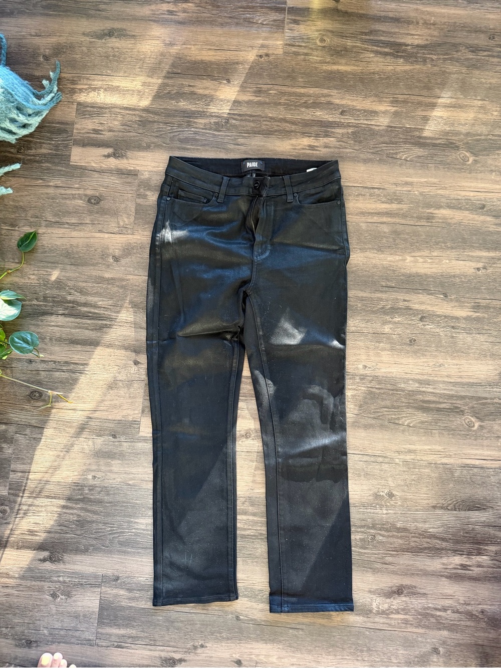 PAIGE Black Women's Straight-Leg Jeans